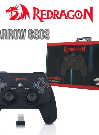 Redragon G808 Wireless Gamepad, PC Game Controller, Joystick with Dual Vibration
