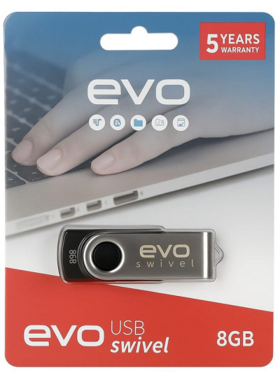 EVO 8Gb USB 2.0 Swivl Flash Memory	