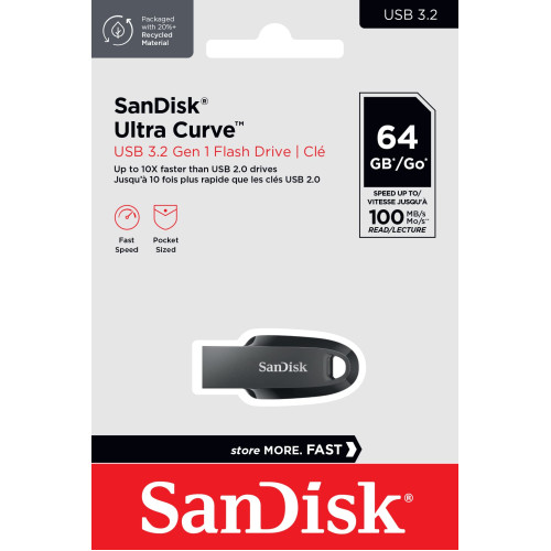 SanDisk 64GB Ultra Curve Go USB 3.2 Gen 1 Flash Drive