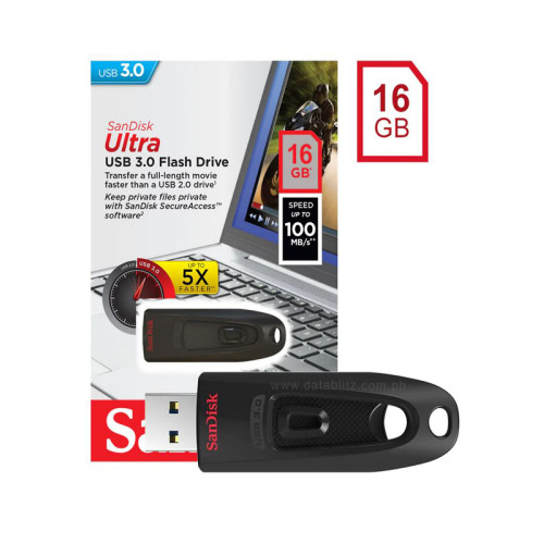 SanDisk 16GB Ultra USB 3.0 100Mb/s Flash Drive