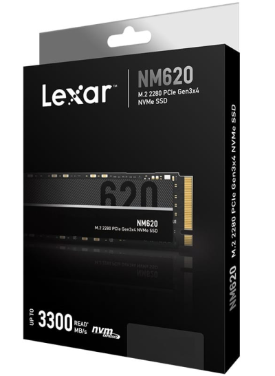 Lexar NM620 M.2 NVMe SSD 1TB Up To 3300MB/s Read, 1300MB/s Write