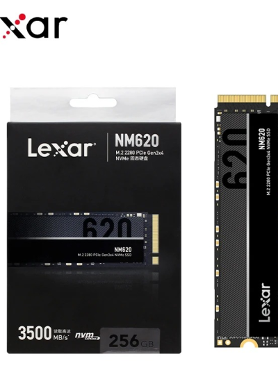 Lexar NM620 M.2 2280 NVMe SSD 256GB Up To 3300MB/s Read, 1300MB/s Write