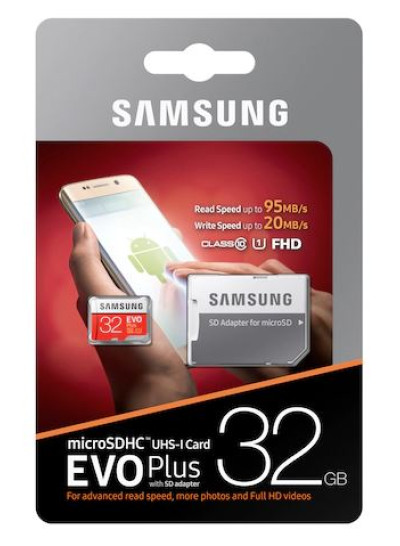 Samsung EvoPlus 32GB Class10 UHS-I MicroSD