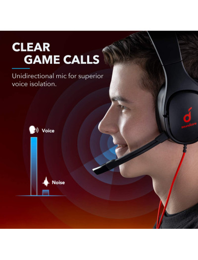 Anker Soundcore Strike 1 Gaming , PS4 & PC Headset, FPS Games, Noise Isolating Mic, LED Light, 3.5mm Output 