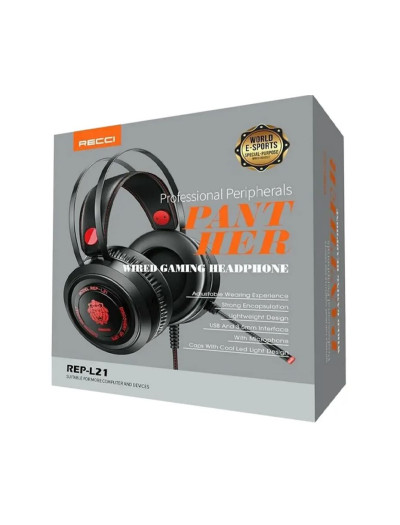 Recci REP-L21 Panther Gaming RGB Headset