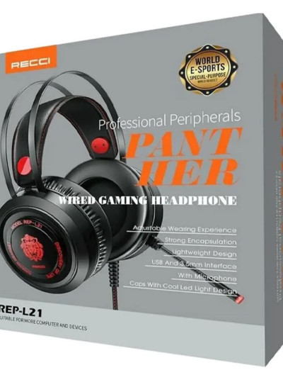 Recci REP-L21 Panther Gaming RGB Headset