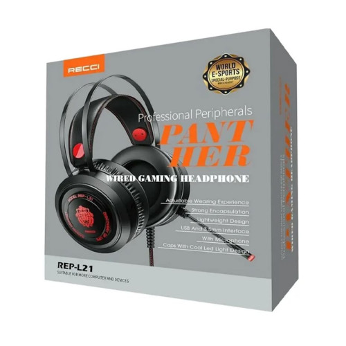 Recci REP-L21 Panther Gaming RGB Headset