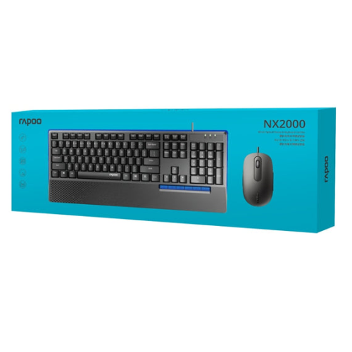 Rapoo NX2000 Wired Mouse and keyboard Combo Black