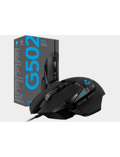 Logitech G502 Hero Wired Gaming Mouse - Black