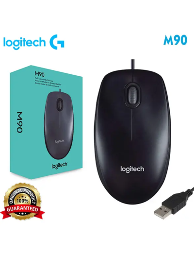  Logitech M90 Optical Wired Mouse - Black 