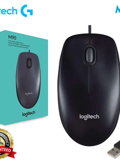  Logitech M90 Optical Wired Mouse - Black 
