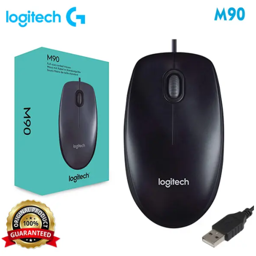 Logitech M90 Optical Wired Mouse - Black