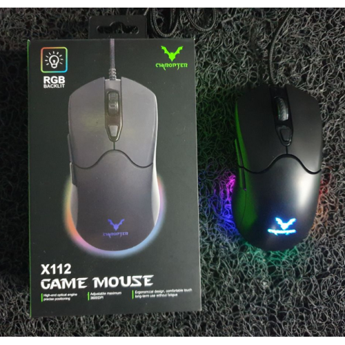 Chiropter X112 Gaming Mouse With Rgb Light & 6d Buttons