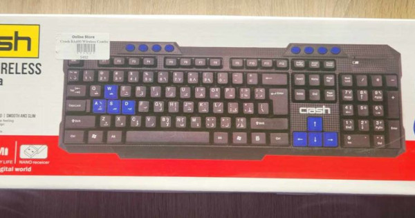Crash BA-400 Wireless MultiMedia 2.4GHZ Mouse And Keyboard Combo ...