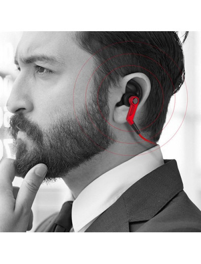 RECCI Mole REP-H01 Sports Bluetooth Earphone - Black & Red 