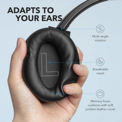 Anker Soundcore Life 2 Neo Over Ear Wireless Bluetooth Headphones - Black