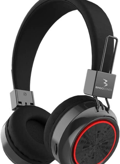 Bingozones B16 LED Bluetooth Headphones , Foldable and Wired Stereo Headset with Micro SD