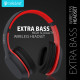 Celebrat A18 Extra Bass Wireless Headphones with Microphone