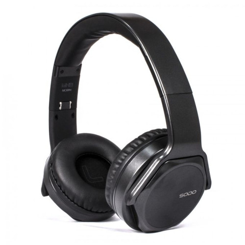 Sodo MH3 Bluetooth 2 IN 1 Headphone with Flip-out Speaker – Black