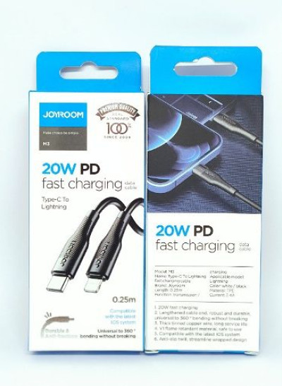 JoyRoom M3 Type-C to Lightning Fast Charging and Data Cable 0.25M 
