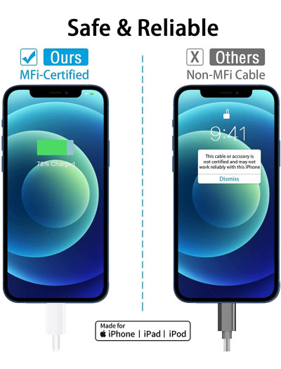 ORIGINAL IPhone Lightning to USB C Cable [Apple MFi Certified] for iPhone 11,12,13,14 Pro Max PD 1M 