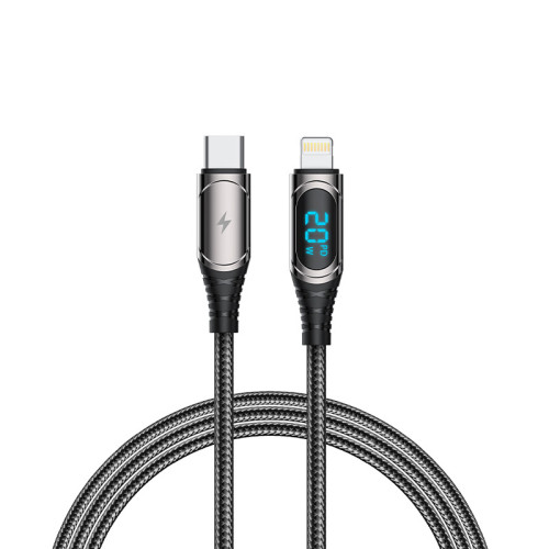RECCI RTC-P21CL Ghost PD20W TYPE-C TO LIGHTNING LED CABLE 1.2M