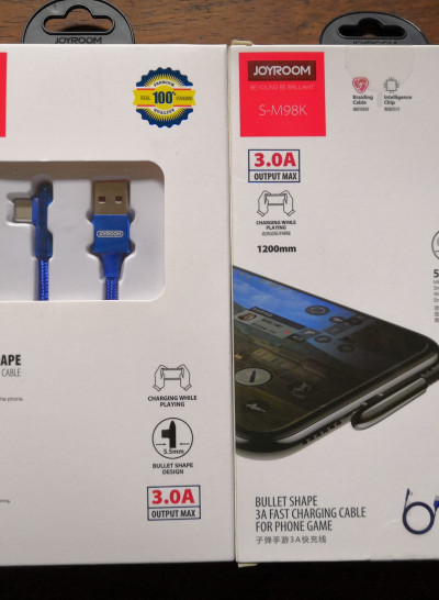 JoyRoom S-M98K Bullet Shape USB To Type-C 3A Fast Charging Gaming Cable 1.2M 