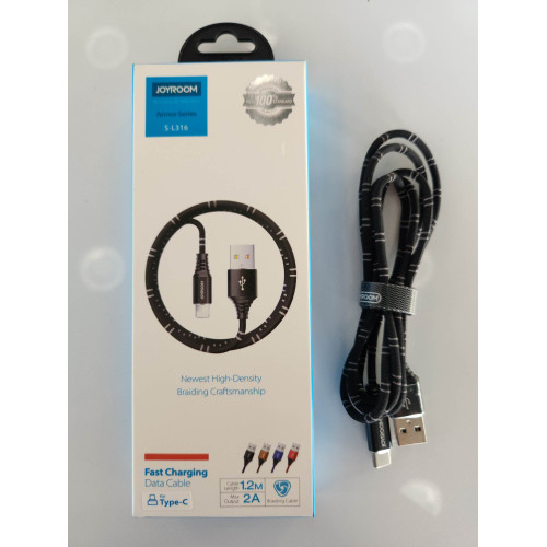 JoyRoom S-L316 USB To Type-C 2A Fast Charging Cable 1.2M