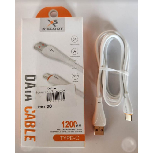 X-Scoot USB To Type-C 2.4A Fast Charging Cable 1.2M