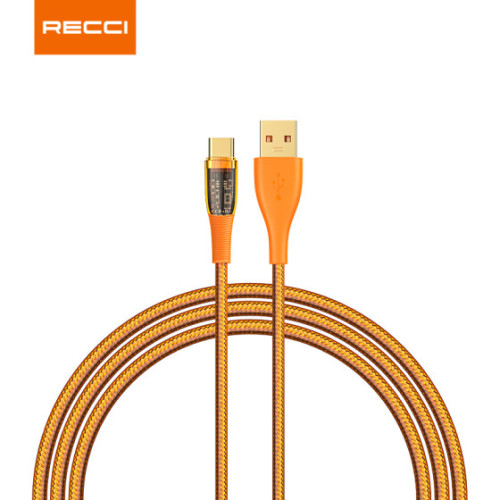 RECCI RTC-P19C AMBER 6A USB-A TO TYPE-C FAST CHARGING CABLE 1.50M