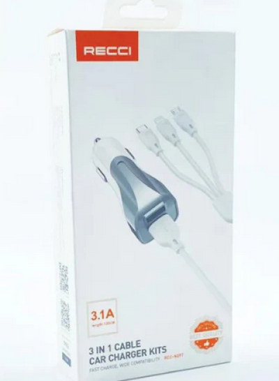 Recci RCC-N09T 3IN1 Car Charger