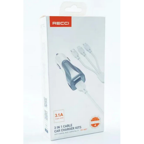 Recci RCC-N09T 3IN1 Car Charger