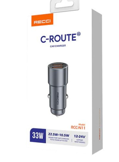 Recci Car Charger RCC-N11 PD + Q3.0 33W C-Route 