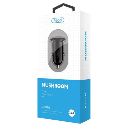 Recci RUC-D2 Mashroom 3.4A Car Charger
