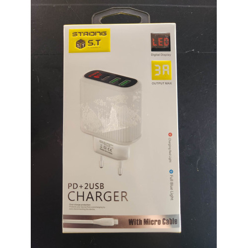 Strong CH-021 PD Wall Charger Micro Cable 3A LED Fast Charging