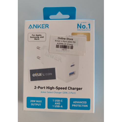 Anker 2 Port 20W PD A2348L21 Charg