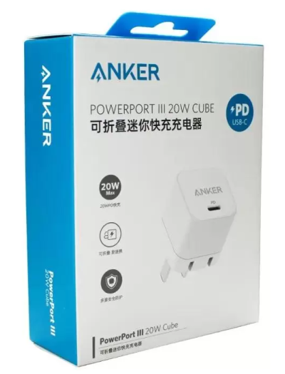 Anker PowerPort III 20W Cube PD 20W Max Fast-charging Usb-c Port 