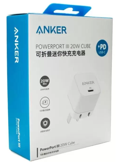 Anker PowerPort III 20W Cube PD 20W Max Fast-charging Usb-c Port 