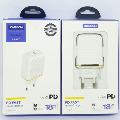 JOYROOM L-P18Z Yida Series PD Single Port 18W Travel Charger - Plug Only - White