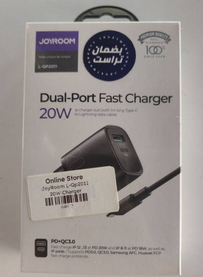 JoyRoom L-Qp2011 20W Charger With Lightning Cable Fast Charger