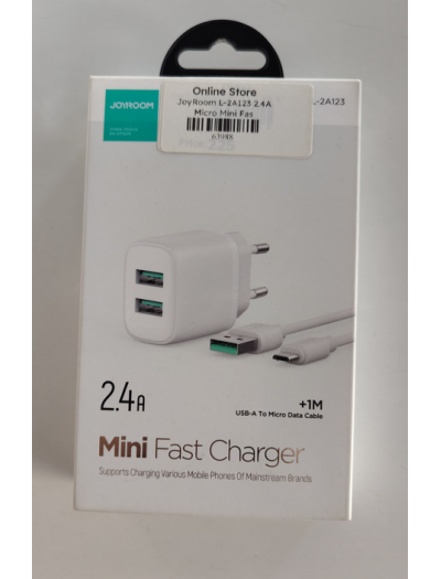 JoyRoom L-2A123 2.4A Micro Mini Fast + 1m Micro USB Cable	