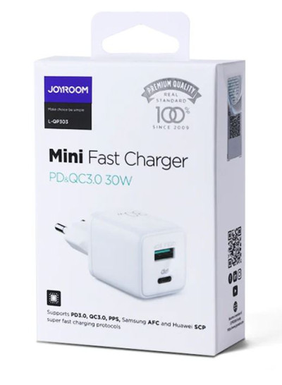 JOYROOM L-Qp303 30W Mini Intelligent Dualport Fast Charger