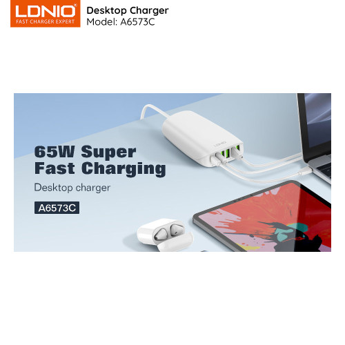 LDNIO A6573C 65W Multi-ports 6 USB Desktop Charging Station