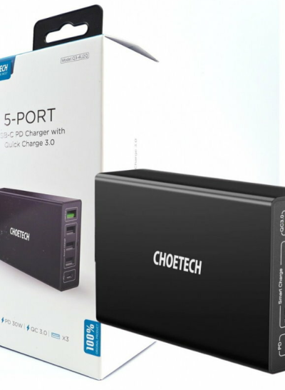 CHOETECH Q3-4U2Q 60W 5 Ports PD Fast Charger