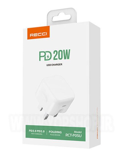 Recci RCT-P05U charger Type-C Port PD20W fast charge 