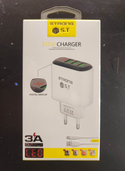 Strong CH-023 Wall Charger Type-C Cable 3A LED Fast Charging