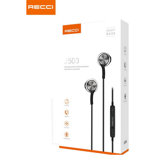 Recci Earphone J500 Heavy Bass 3.5mm