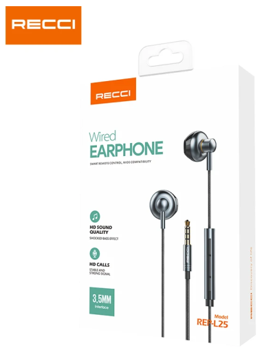 Recci REP-L25 Hi-Fi 3.5mm Metal 3.5mm	