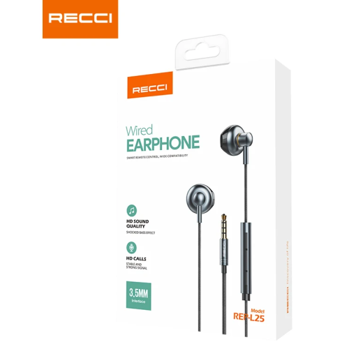 Recci REP-L25 Hi-Fi 3.5mm Metal 3.5mm
