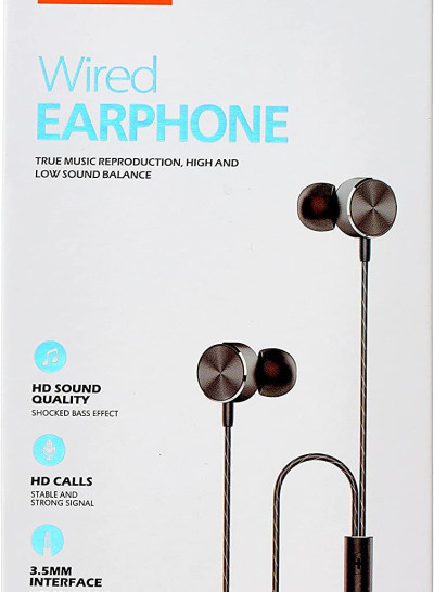 Recci J300 WIRED EARPHONE, HD SOUND QUALITY 3.5mm